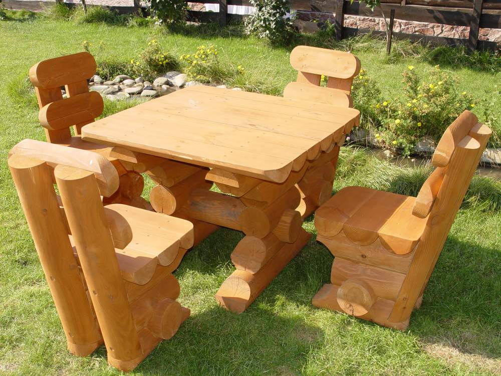 Садовый стол из дерева своими руками фото